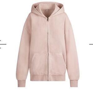 Skims Boyfriend Fleece Zip Up Hoodie